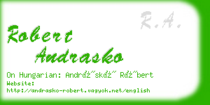 robert andrasko business card